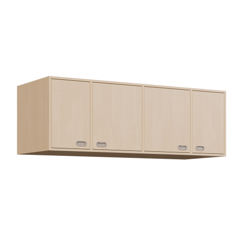 Aufsatzschrank für Liegepolster-Möbel B/H/T: 178x60x67 cm, Schrank 4-türig, für 10er Liegepolster-Bettzeug-Schrank mit Türen