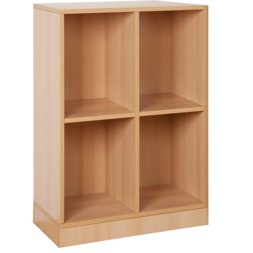 Ranzenregal 4 Fächer B/H/T 66 x 98 x 40cm, Dekor wählbar, mit Standfüßen