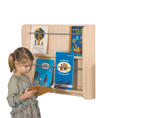 Bücherhängeregal mit 2 Ablagen, B/H/T: 78x60x13 cm