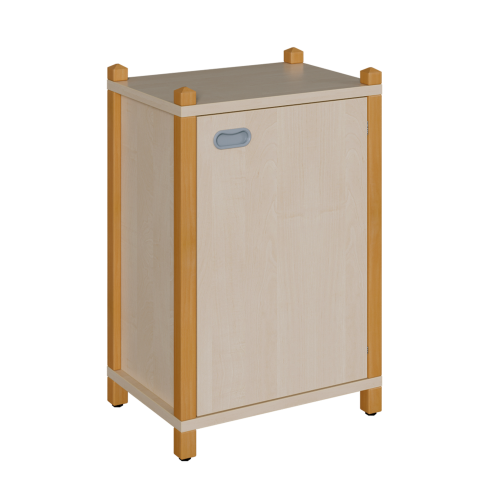 Stollen-Schrank, 1-türig B/H/T: 56x80x40 cm, Schrank mit 2 verstellbaren Einlegeböden bzw. 3 Fächern, Tür öffnet nach rechts