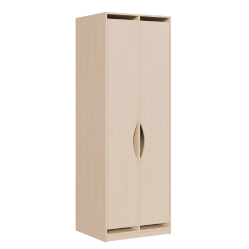 Bettzeugschrank mit 2 Türen und 12 Fächern B/H/T: 78x227x67 cm, mit 2 Dekortüren einschl. Lüftungsschlitzen