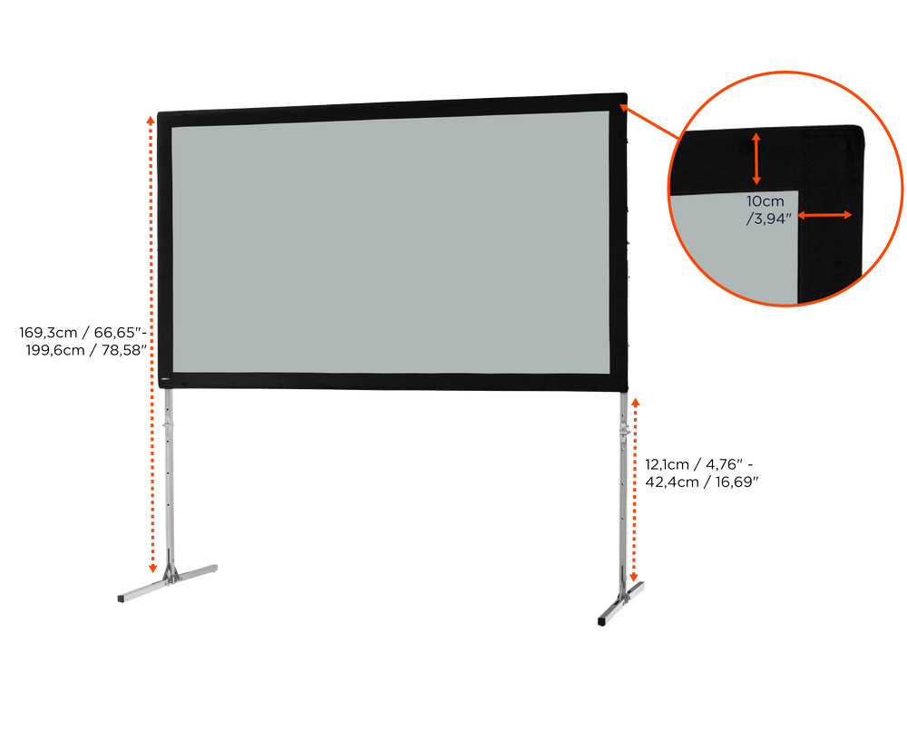 celexon Faltrahmen Leinwand Mobil Expert 244 x 137cm, Rückprojektion