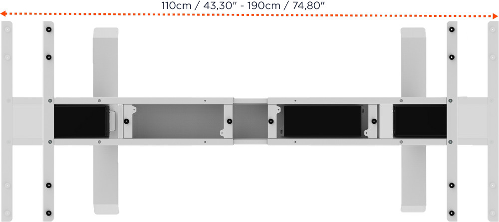 celexon elektrisch höhenverstellbarer Schreibtisch Professional eAdjust-58123 - weiß, inkl. HPL Tischplatte 175 x 75 cm