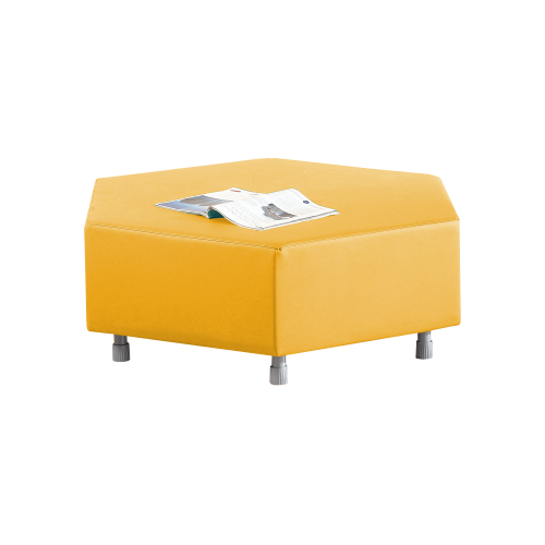 Sitzelement Sechseck aus der Sofaserie Wellness-Oase B/H/T: 112x40x112 cm, Schenkellänge: 56 cm, Bezug Stoff