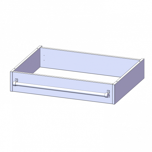 Leiterzarge zur Aufnahme einer Leiter - Serie evo180 Gesamthöhe 15 cm, für 80 cm breite und 60 cm tiefe Schrankwände