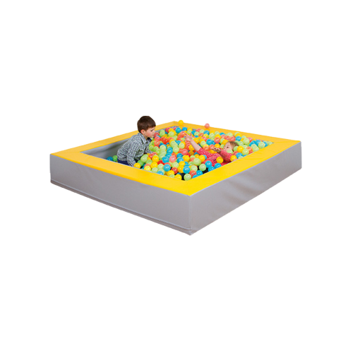 Quadratisches Ballbad / Bällebad Kunstleder schwer entflammbar, Durchmesser 160 cm, Höhe 30 cm