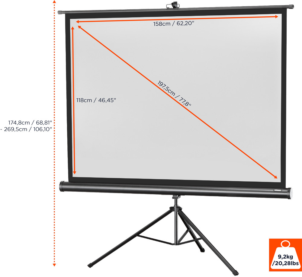 celexon Stativleinwand Economy 158 x 118 cm