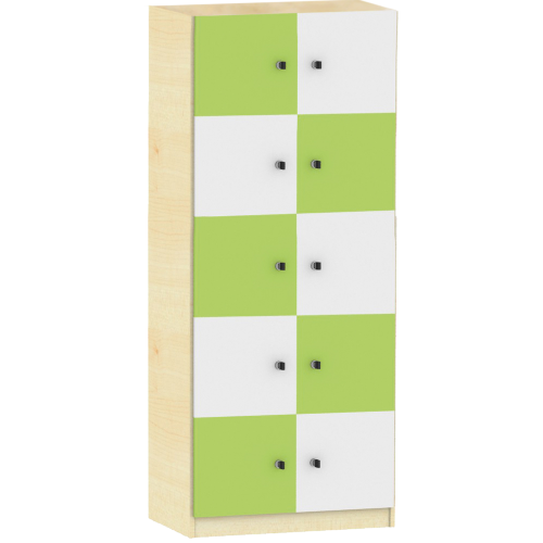 Schließfachschrank Serie SFS, zweireihig Dekor lt. Bieterpalette wählbar, 2x5 Fächer