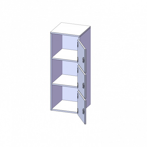 Schließfachschrank, 3 Ordnerhöhen - Serie evo180 B/H/T: 40,5x118x40 cm, 3 Schließfächer, mit Briefschlitz, Türen öffnen nach links, mit Sockel (81 mm)