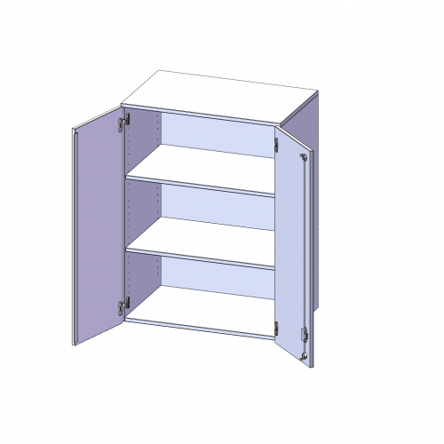 Aufsatzschrank, 3 Ordnerhöhen - Serie evo180 B/H/T: 80x108x60 cm, 2 Türen, abschließbar