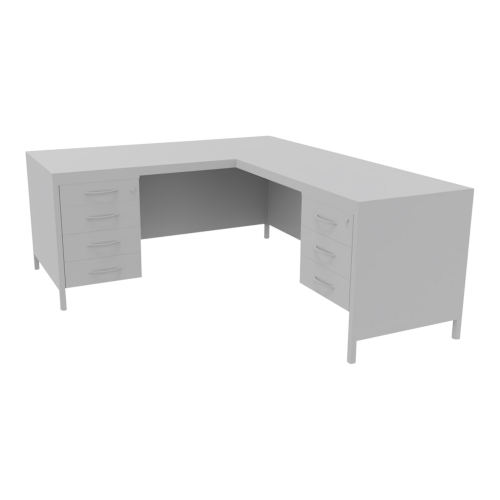 Schreibtisch, mit Schreibtischwinkelkombination rechts B/H/T: 120x76x65 cm; 170x76x80, Farben wählbar