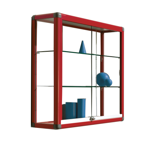 Wandvitrine V16 mit 2 verstellbaren Dickglasböden B/H/T: 100x96x30 cm