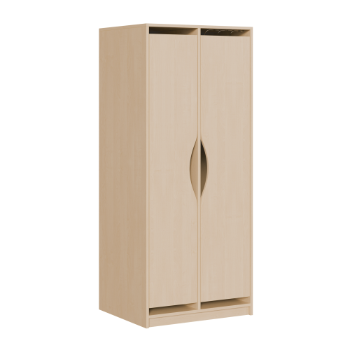 Liegepolsterschrank für 130-150 cm lange Polster, mit Fächern B/H/T: 80x190x67 cm, 2türig für bis zu 4 Matratzen, Bettwäschefächer, Korpus mit Dekortüren