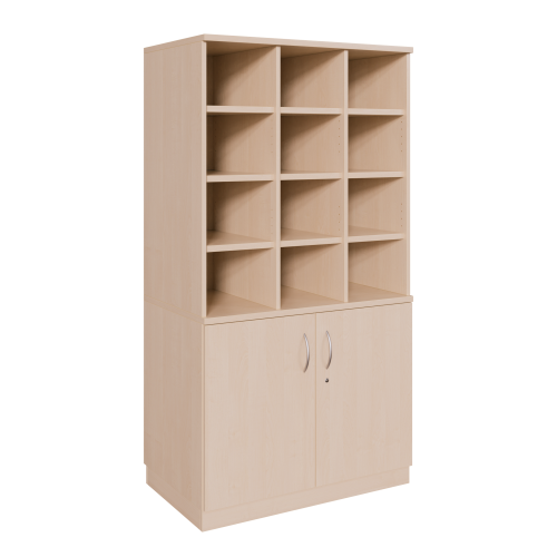 Personalfächerschrank B/H/T: 100x190x42 cm, 2 Türen, 12 Fächer