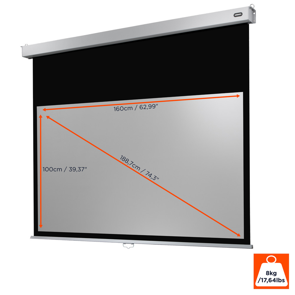 celexon Leinwand Rollo Professional Plus 160 x 100 cm