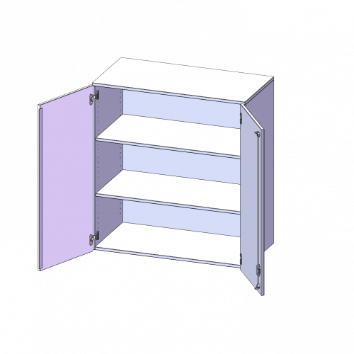 Aufsatzschrank, 3 Ordnerhöhen - Serie evo180 B/H/T: 100x108x40 cm, 2 Türen, abschließbar