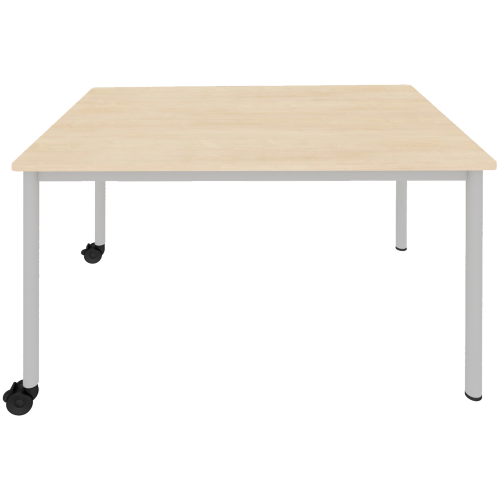 Vari² Quadrattisch, fahrbarer Schultisch B/H/T: 120x72x80 cm, Vollkernplatte