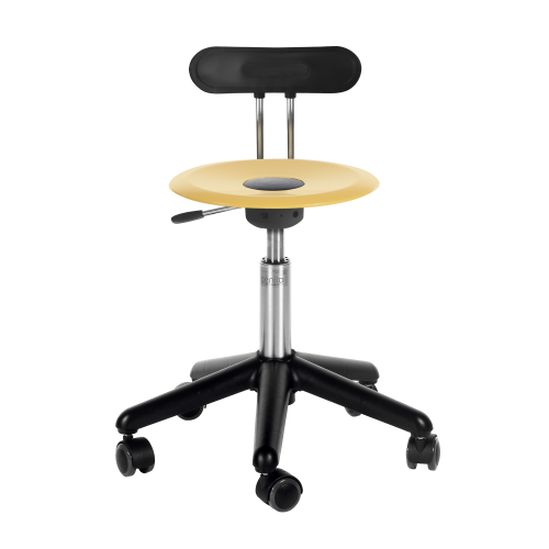 Genito UFO Erzieherstuhl, Drehstuhl mit Gaslift, fahrbar, Sitzteller Polycarbonat (PC) Sitzhöhe: 41-51 cm