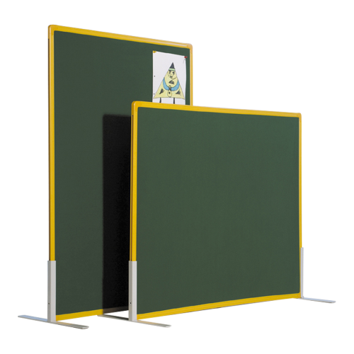 Stofftafel grün B/H: 80x120 cm, doppelseitig, incl.2 Ständer, Rahmen Multicolor