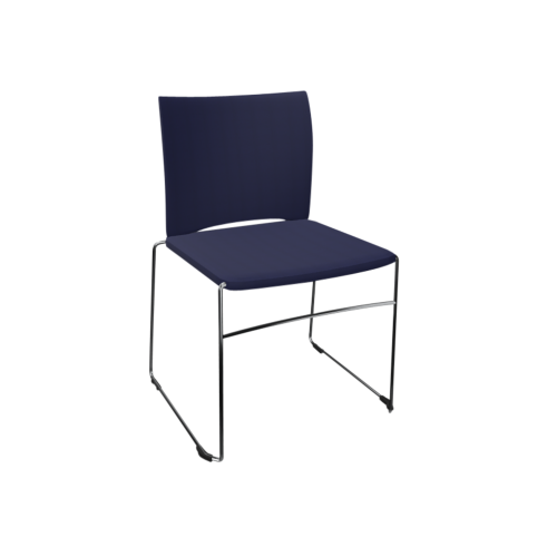 Stuhl Diane mit Sitz- und Rückenpolsterung B/H/T: 58x86x53 cm, Gestellfarbe Chrom, mit Armlehne, Stoffgruppe C1 (Standard)