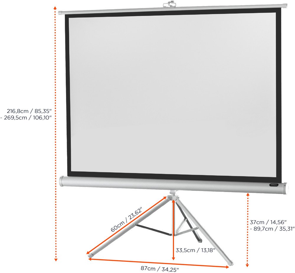 celexon Stativleinwand Economy 211 x 160 cm - White Edition