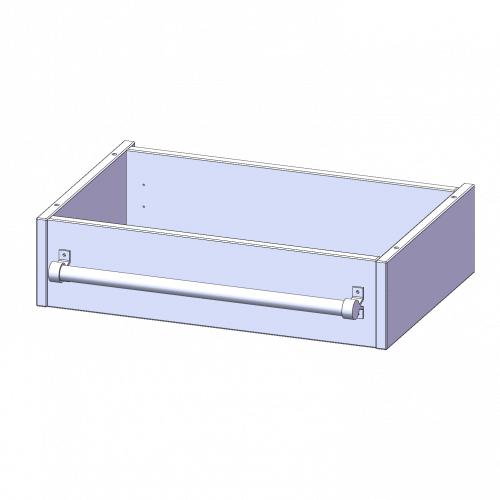 Leiterzarge zur Aufnahme einer Leiter - Serie evo180 Gesamthöhe 15 cm, für 60 cm breite und 40 cm tiefe Schrankwände