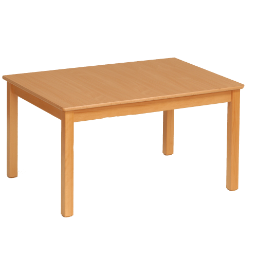 Massivholz Rechtecktisch, feststehend TI QK B/H/T: 160x76x80 cm  Melamintischplatte mit ABS-Kante