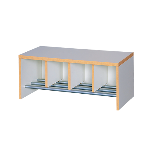 Garderobenbank mit integriertem Schuhrost 4 Plätze, B/H/T: 80x34x32 cm