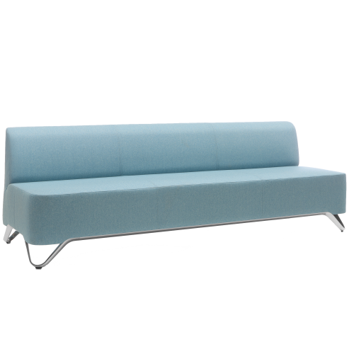 BOXIT 3er-Sofa B/H/T: 225x74x75 cm, Sitzhöhe 43 cm, Gestell: Schwarz, Stofffarbe wählbar