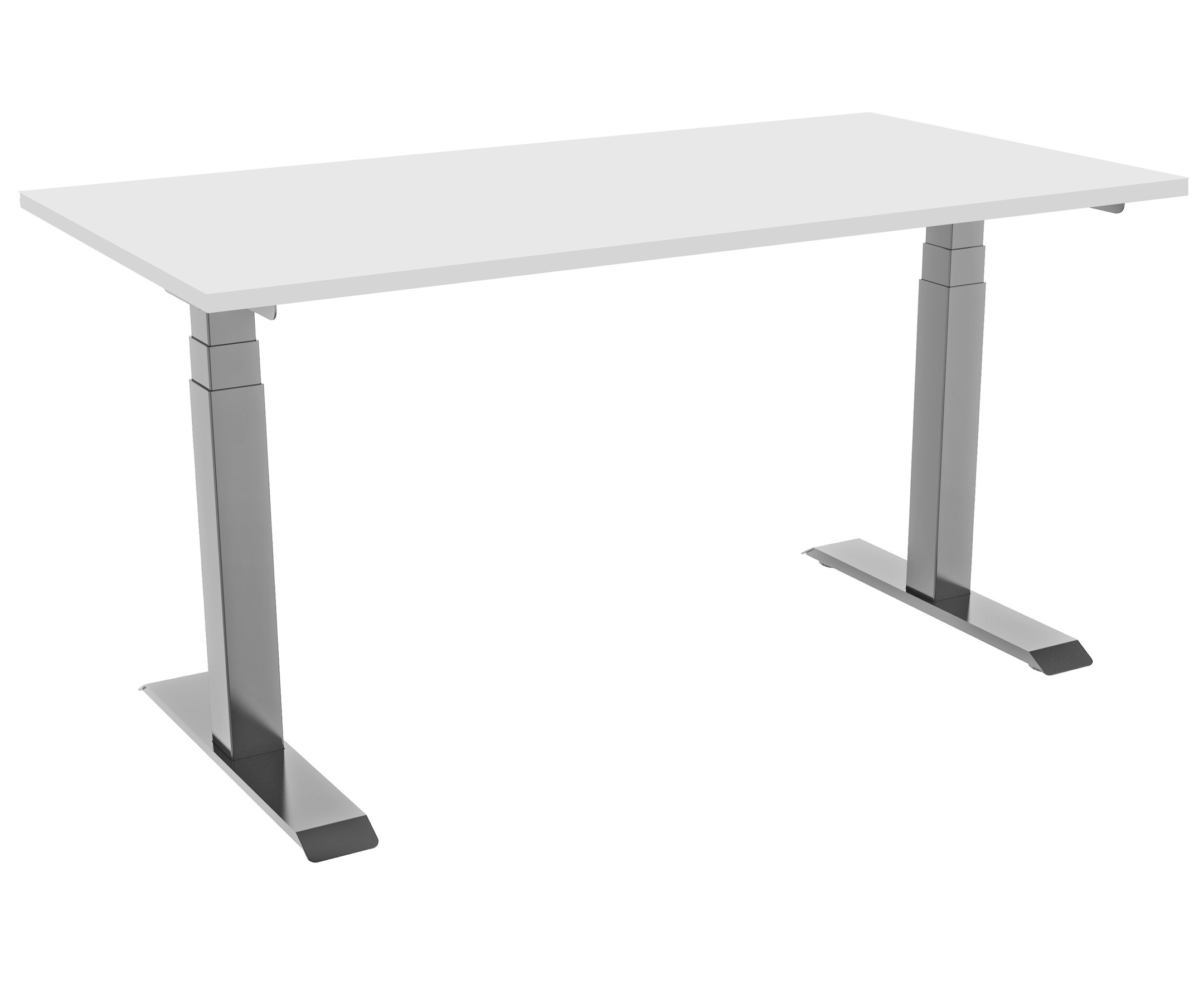celexon elektrisch höhenverstellbarer Schreibtisch Professional eAdjust-58123 - grau, inkl. Tischplatte 150 x 75 cm