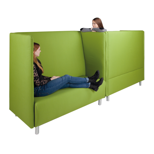 Akustiksofa 2-3 Sitzer, Bezug schwer entflammbar, 2er Set Je Sofa B/H/T: 146x132x77 cm, Kern schwer entflammbar