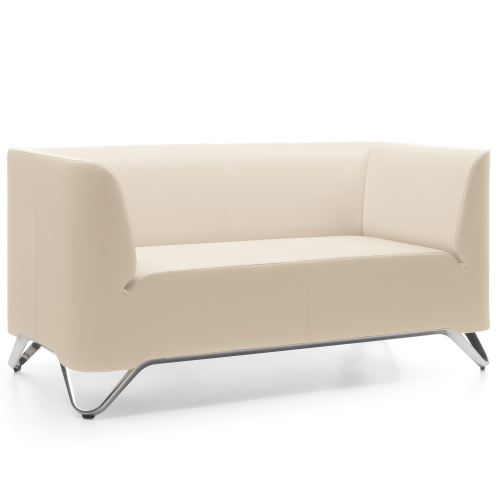 BOXIT 3er Designer Sofa mit Armlehnen B/H/T: 225x74x75 cm, Gestellfarbe Holz, Bezug Stoff