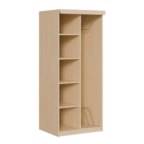 Liegepolsterregal für 160 cm lange Polster, mit Fächern B/H/T: 80x190x72 cm, für bis zu 4 Matratzen, seitliche Bettwäschefächer, in Korpusbauweise