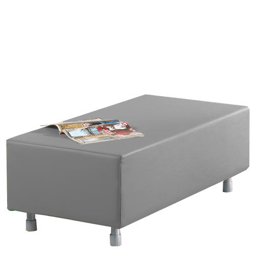 Sitzelement Rechteck klein aus der Sofaserie Wellness-Oase B/H/T: 112x40x56 cm, Kunstlederbezug schwer entflammbar