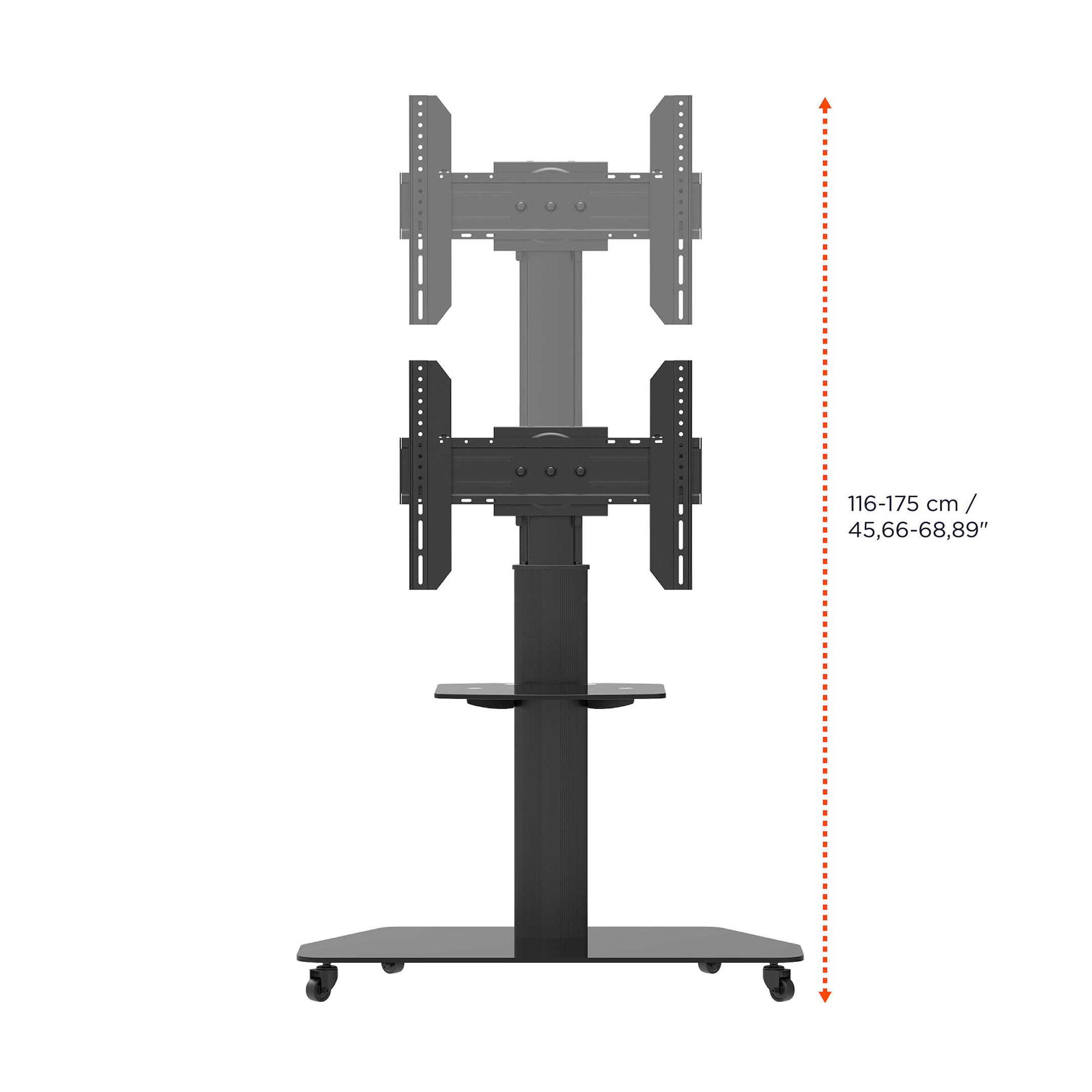 celexon Professional höhenverstellbarer Display Rollwagen Adjust-3770MP