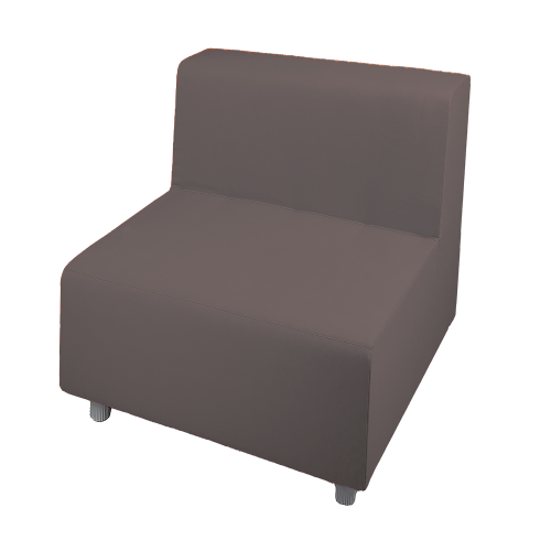 Sofa mit Lehne, Stoffbezug, Sitzhöhe 39 cm als 1-Sitzer, B/H/T: 70x69x72 cm, Stoff schwer entflammbar