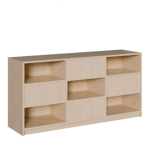 Korpus-Raumteilerregal, wechselseitig offen B/H/T: 152x80x40 cm, mit 2 Mittelwänden, 6 Fächer wechselseitig offen