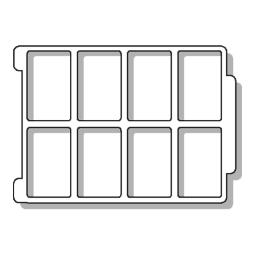 Paletteneinsatz für SymBox "flat", Fachmaß: B/H/T: 7,5x3,4x12,5 cm