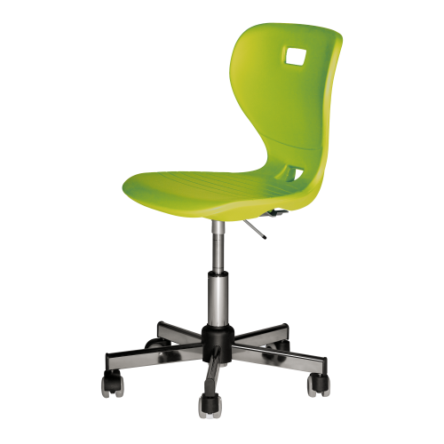 Ergostar Drehstuhl Schulstuhl 2.0 Limonengrün, mit Bodengleitern und höhenverstellbar von 39,0-50,5 cm