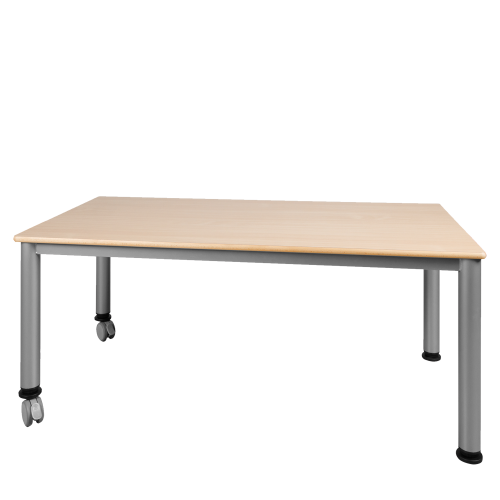 Couchtisch für Polstersitzgruppen Rechtecktisch, B/H/T: 120x52x60 cm, fahrbar, Melaminplatte