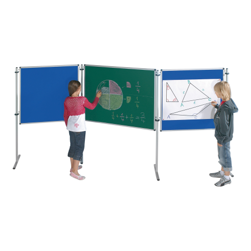 Stecktafel-Set, "Compact 2" 2x Tafel: 90x90 cm, 1x Tafel: 120x90 cm, 4x T-Fuß Stativ