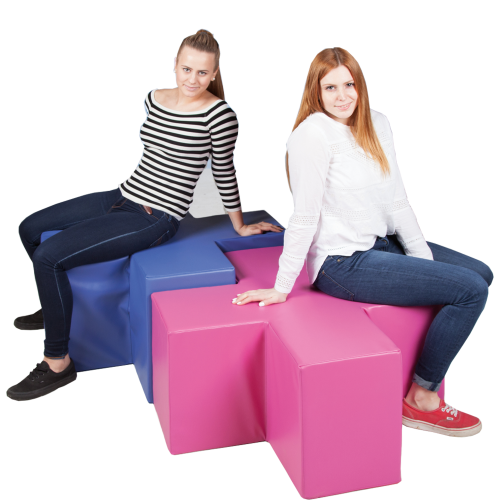 Sitzelement PLUS, Hocker, Bezug Kunstleder, Bezug schwer entflammbar B/H/T: 90x25x90 cm