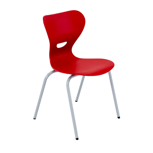 Vierbeinstuhl mit Kunststoff-Sitzschale Sitzhöhe DIN 4 - 38 cm