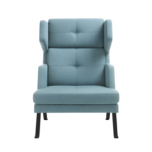 hoher Sessel Ona mit Metallgestell und Seitenschale B/H/T: 79x117x95 cm, Stoffgruppe C2 (Standard), Gestellfarbe Schwarz