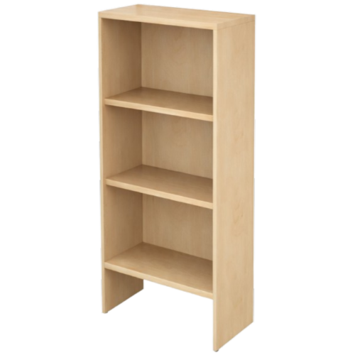 Korpus-Regal mit Regalnische in 40er Tiefe B/H/T: 52x120x40 cm, mit 3 Fächern entsprechend Korpusbreite, über flacher Sockelnische