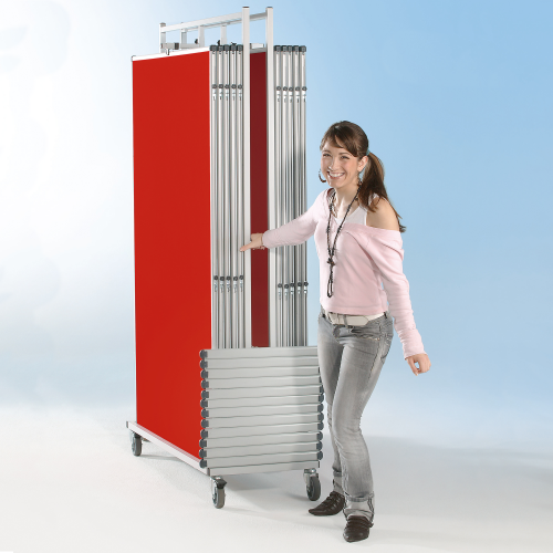 Transportwagen NSTT-W190 für 10 Moderationstafeln und Stative B/H/T: 160x192x56 cm für 10 Moderationstafeln und Stative