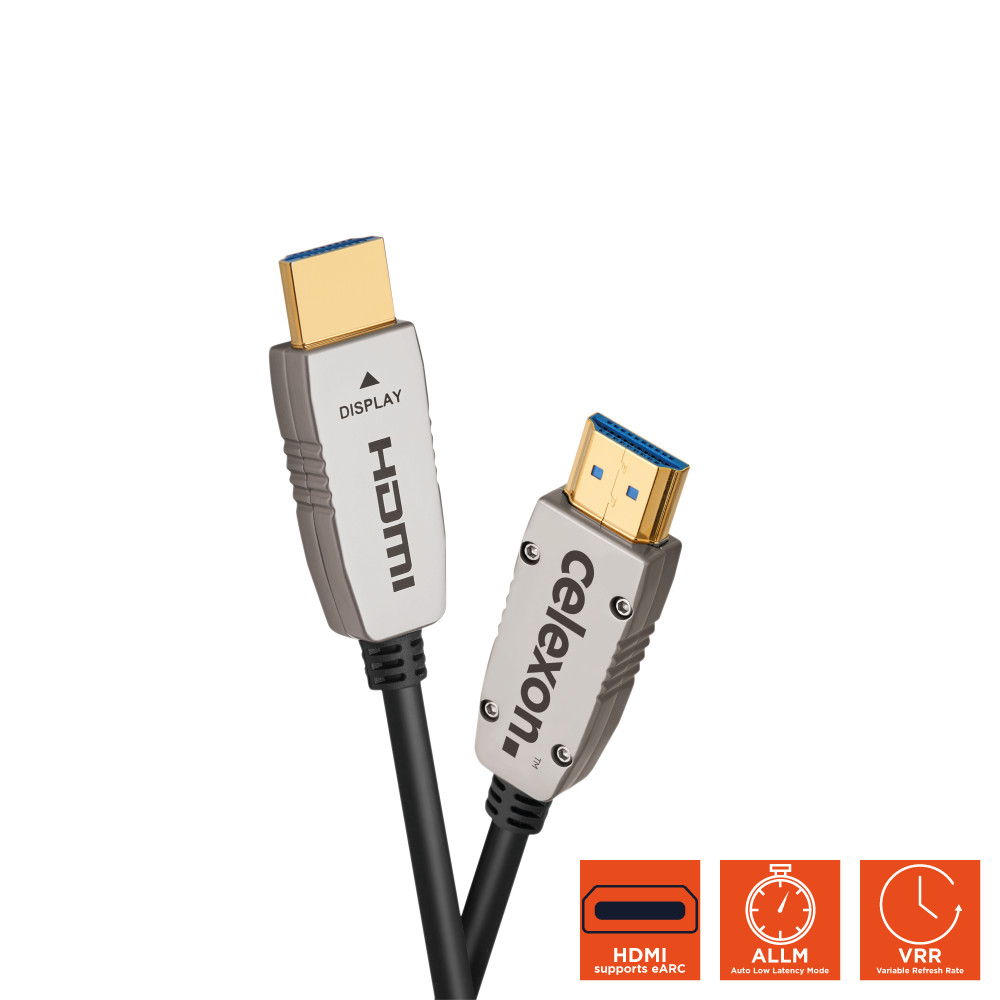 celexon UHD Optical Fibre HDMI 8K 48Gbps Active Kabel 30m, schwarz