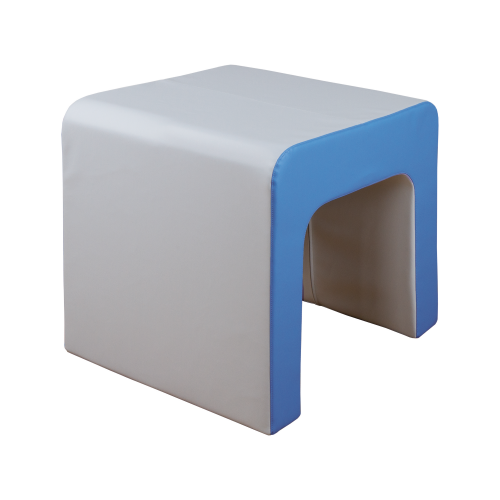 Kunstlederelement, Bezug und Schaumstoff-Kern schwer entflammbar Tunnel, B/H/T: 60x60x60 cm