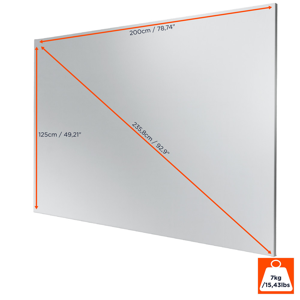 celexon Rahmenleinwand Expert PureWhite 200 x 125 cm