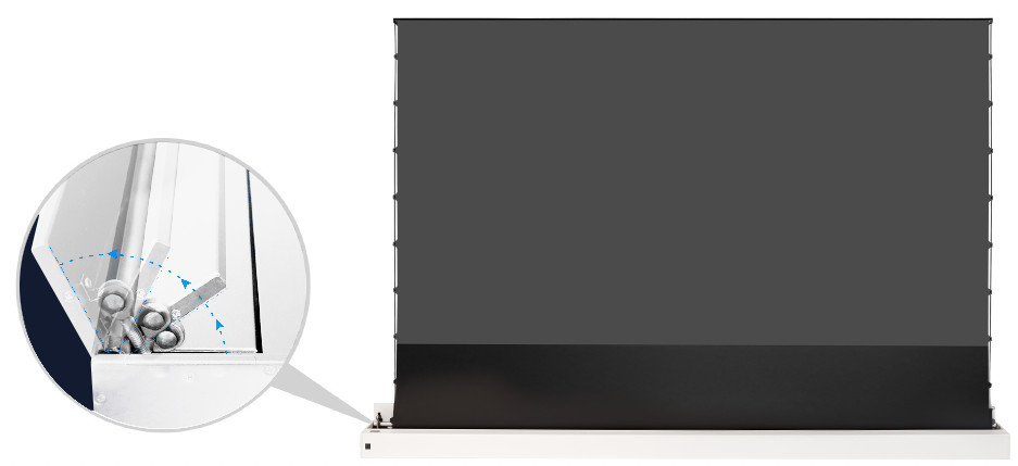 celexon UST Hochkontrast Bodenscheren Leinwand - HomeCinema Plus, 80" weiß